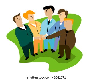 Conceptos empresariales: Equipo de trabajo - Vector