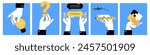 Business concepts template. Business concepts set. Flat style.