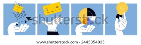 Business concepts. Vector illustrations of ecommerce, shopping, payment, finance, business analytics, startup. Creative concepts for web banner, social media, business presentation, marketing.