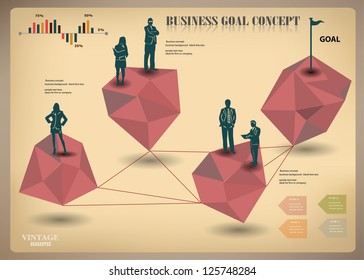 Business concept,vintage,vector