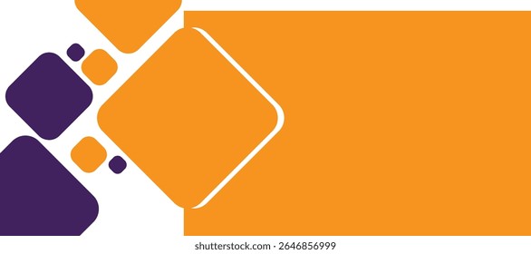 Business conferece banner vector, horizontal background template with layout text and empty space for photo, vector illustration