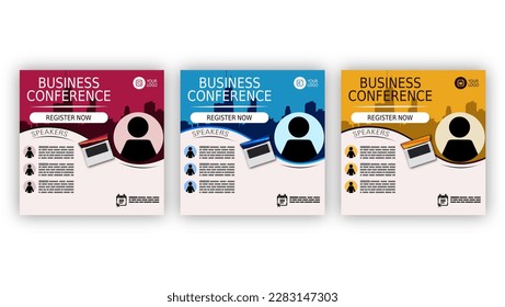 Business conference banner or corporate social media post