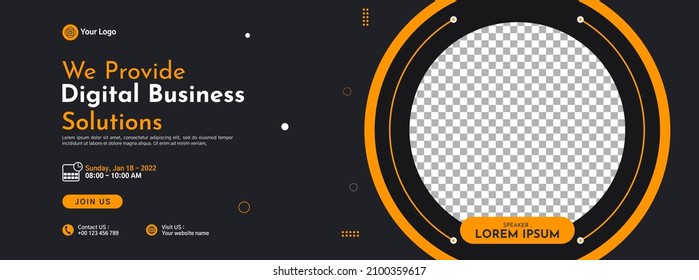 Business Conference Banner Template Design For Webinar, Marketing, Online Class Program, Etc