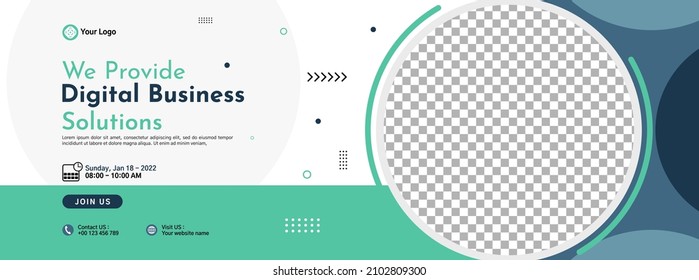 Business Conference Banner Template Design For Webinar, Marketing, Online Class Program, Etc