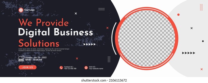 Business Conference Banner Template Design For Webinar, Marketing, Online Class Program, Etc