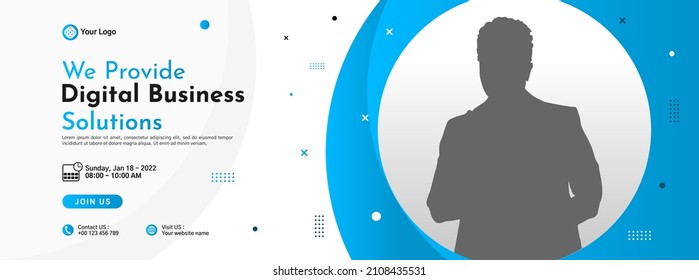 Business Conference Banner Template Design For Webinar, Marketing, Online Class Program, Etc