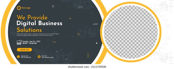 Business Conference Banner Template Design For Webinar, Marketing, Online Class Program, Etc