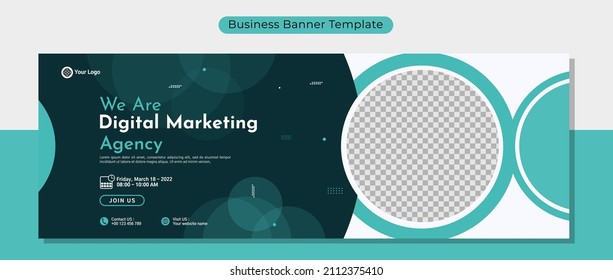 Business Conference Banner Template Design For Webinar, Marketing, Online Class Program, Etc