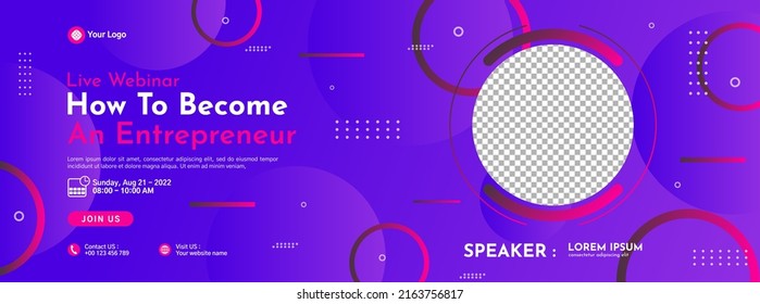 Business Conference Banner Template Design For Webinar, Marketing, Online Class Program, Etc