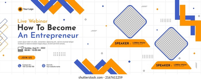 Business Conference Banner Template Design For Webinar, Marketing, Online Class Program, Etc