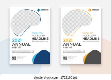 Business Conference brochure flyer design layout template in A4 size, with nice background, vector eps10