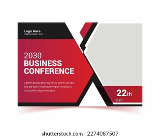 Business conference design vector, web banner, sales vector design vector, cover vector design, school admission, post template