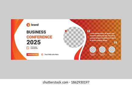 Business Conference Facebook Cover Post Template Design