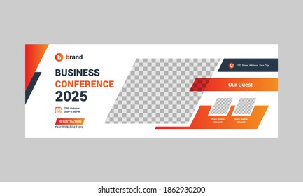 Business Conference Facebook Cover Post Template Design