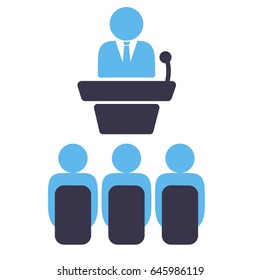 Business conference flat vector icon