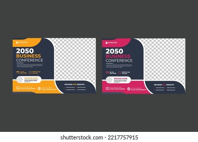 business conference Flyer   for annual report and brochure company with modern design