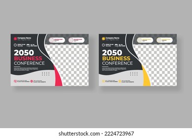 business conference Flyer   for annual report and brochure company with modern design