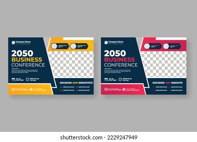 business conference Flyer   for annual report and brochure company with modern design