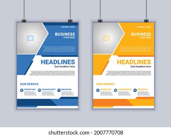 Business conference flyer design. Creative business flyer vector design. 2 page flyer template. Brochure design. Modern flyer design template.
