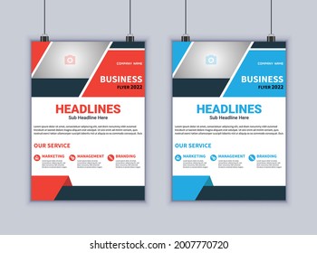 Business conference flyer design. Creative business flyer vector design. 2 page flyer template. Brochure design. Modern flyer design template.