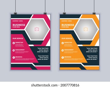 Business conference flyer design. Creative business flyer vector design. 2 page flyer template. Brochure design. Modern flyer design template.
