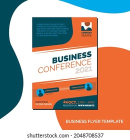 Business Conference Flyer Poster A5 Template Design 