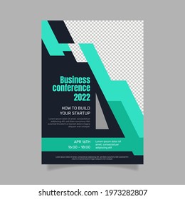 Business conference flyer template. - Vector.