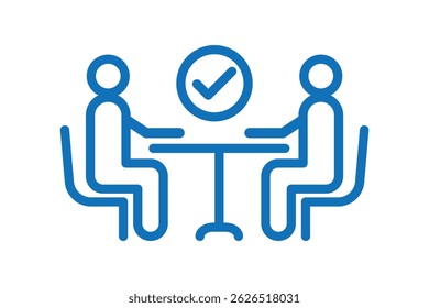 Business conference icon. Business meeting. Discussion group. Conference symbol modern, simple, vector icon. Meeting vector icon. Vector Illustration
