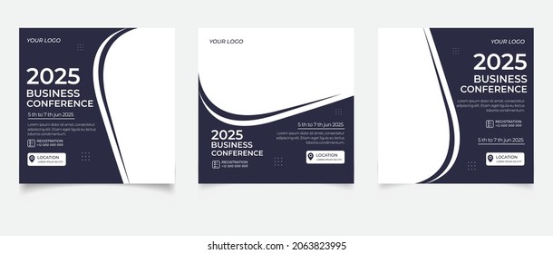 Business Conference Meeting Social Media Post Banner Design Template