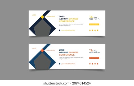 Business Conference Social Media Cover Post Template Design.