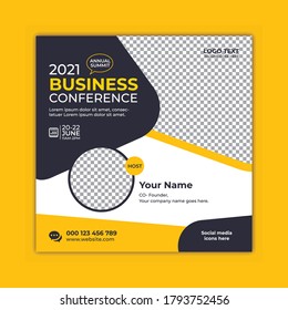 Business conference social media post template