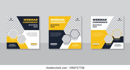 Business conference social media post template.