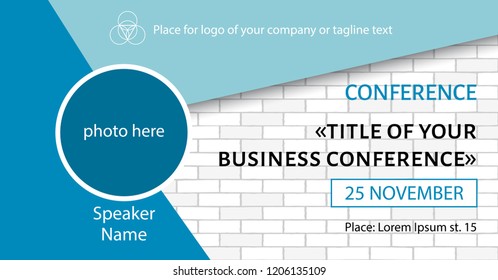 Business Conference Template. Social Media Event Link Banner Design