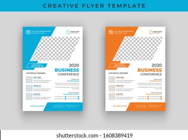 Business Conference Vector Flyer Template