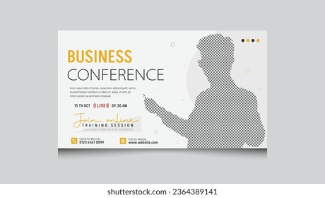 Business conference web banner for the online Business invitation