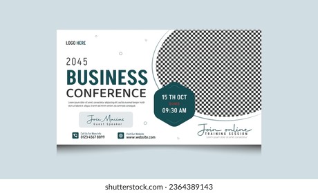 Business conference web banner for the online Business invitation