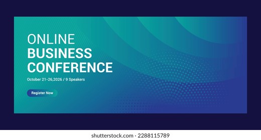 Business conference web banner template
