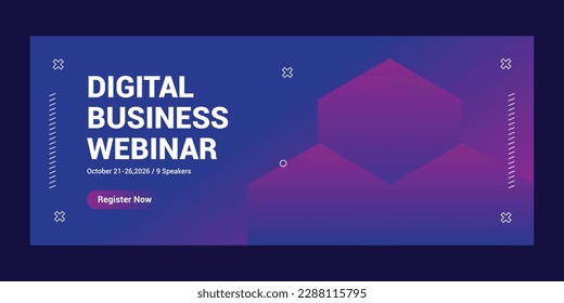 Business conference web banner template
