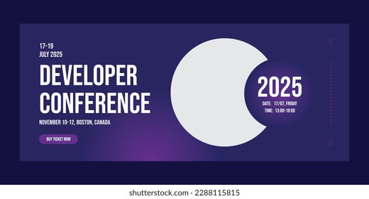 Business conference web banner template
