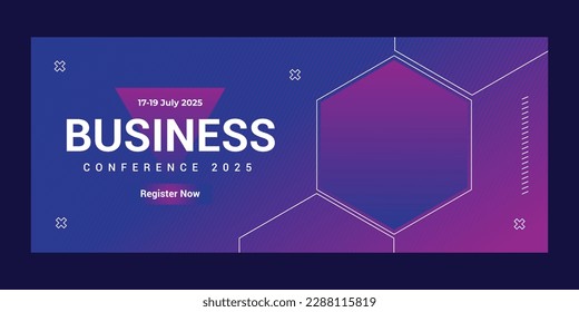 Business conference web banner template
