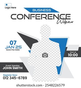 Business Conference Webinar Promotional Social Media Template Instagram Post