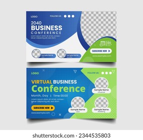 Business Conference youtube thumbnail or banner design for multiple purposes uses