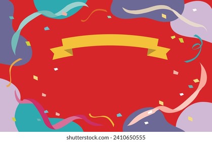 Business confetti ribbon illustration background