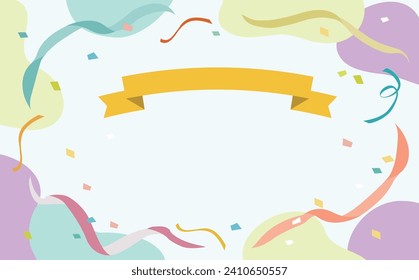 Business confetti ribbon illustration background