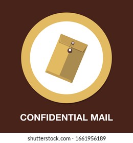 Business, Confidential Correspondence Icon - Flat Icon