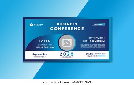 Business conformance virtual web banner social media post template design idea 