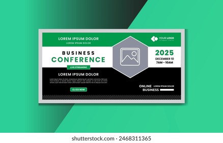 Business conformance virtual web banner social media post template design idea 