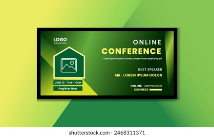 Business conformance virtual web banner social media post template design idea 