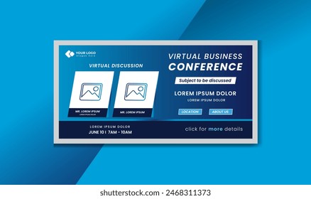 Business conformance virtual web banner social media post template design idea 