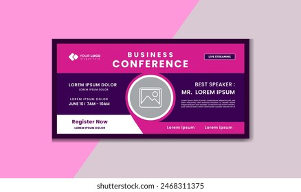 Business conformance virtual web banner social media post template design idea 